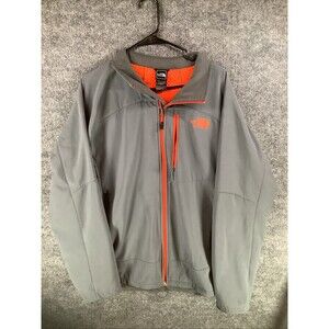 The North Face XL Tall Softshell Jacket Gray Orange Full Zip Mens